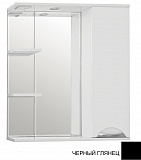 Зеркало-шкаф Style Line Жасмин 750/С черный глянец, с подсветкой