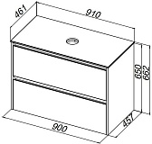Столешница Allen Brau Activity 90 1.35023.AL акриловый камень альба
