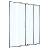 Душевая дверь Loranto 160x190 раздвижная, прозрачное стекло 6 мм, профиль серый матовый (CS-AB04GG-160)