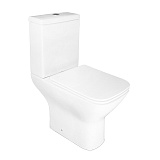 Унитаз-компакт Azario Iris 600х380х775 напольный, безободковый, с сиденьем микролифт (AZ 8353)