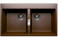 Мойка каменная Tolero Loft TL-862 две чаши коричневая