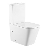 Унитаз-компакт Azario Terra 610х365х835 напольный, безободковый, система смыва "Скрытое торнадо", в комплекте с быстросъемным сиденьем микролифт (AZ-6003-A)