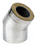 Отвод дымохода Вулкан ДУ 150/250 DOTH 30° с изоляцией OTvDR30150