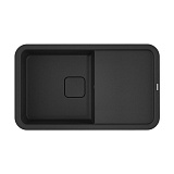 Каменная мойка Omoikiri Tasogare 86-BL Artgranit/черный прямоугольная с крылом