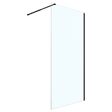 Душевая перегородка Loranto Walk-in 70x200 регулируемый кронштейн 70-100, прозрачное стекло 8 мм, профиль черный матовый (CS-W04B-70)