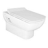 Унитаз подвесной Creo Ceramique Tours с сиденьем микролифт, белый (TO1100N+TO1001N)