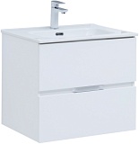 Тумба с раковиной Aquanet Алвита new 120 4 ящ. цв.белый матовый