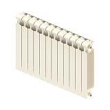 Радиатор биметаллический RIFAR MONOLIT 500 х 12 секций АЙВОРИ боковое подключение