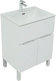 Тумба под раковину Aquanet Алвита New 60 1 ящик, 2 дверцы, белый матовый