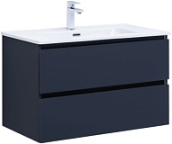 Тумба с раковиной Aquanet Вега 2.0 80 2 ящ. цв.маренго (раковина Flat)