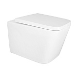 Унитаз подвесной Azario Nova 505х350х345 безободковый, с ультратонким сиденьем микролифт (AZ2216)