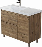 Тумба с раковиной Aquanet Nova Lite 2.0 90 L напольная цв. дуб рустикальный