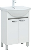 Тумба с раковиной Aquanet Донна 60 цв.белый глянец (Shenxin)