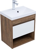 Тумба под раковину Aquanet Тренд 50 дуб рустикальный/белый сатин