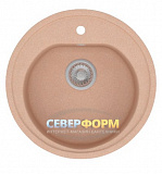 Мойка гранитная POLYGRAN F-08 бежевая
