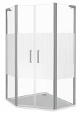 Душевое ограждение BAS PANDORA PNT-TD-100-T-CH 100x100 прозрачное стекло с рисунком