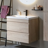 Тумба с раковиной Aquanet Нота new 75 цв.дуб светлый