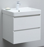 Тумба с раковиной Aquanet Вега 60 белый глянец