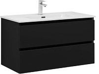 Тумба под раковину Aquanet Вега 2.0 90 черный