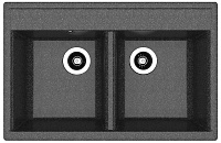 Кухонная мойка АСТРА 780 В наличииЧёрный