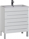 Тумба под раковину Aquanet Верона 75 белый (напольная 3 ящика)
